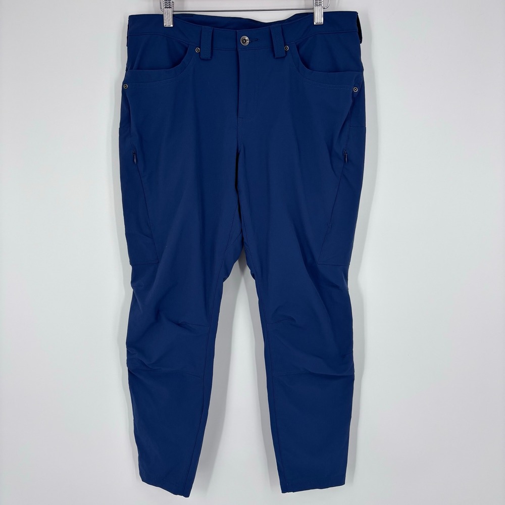 Duluth Trading Womens Flexpedition Slim Leg Pants Sz 12 Short Blue Hiking